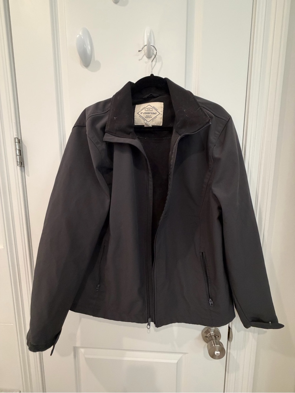St. Johns Bay Black Performance Softshell Jacket